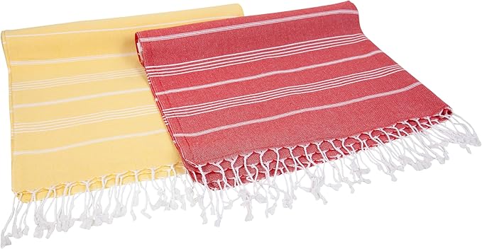 Bamyum SULTAN Großes Strandtuch 100 x 180 cm Vintage Baumwolle Strandtuch